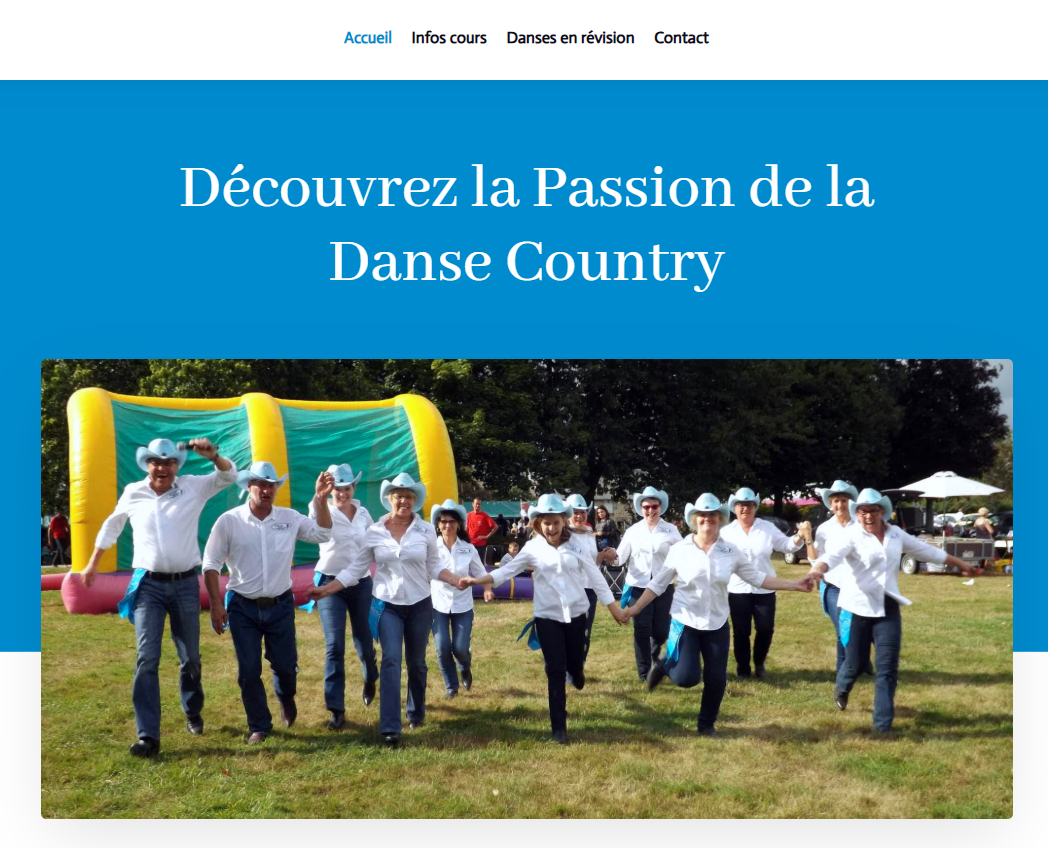 Page d’accueil du site Amlos Country